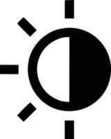 sun icon in white background, illustration of sun icon symbol in black on white background vector
