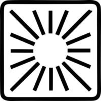 sun icon in white background, illustration of sun icon symbol in black on white background vector