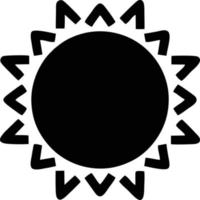 icono de sol en fondo blanco, ilustración del símbolo de icono de sol en negro sobre fondo blanco vector