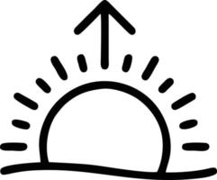 sun icon in white background, illustration of sun icon symbol in black on white background vector