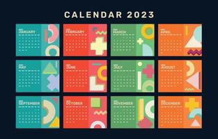Plantilla de calendario 2023 vector