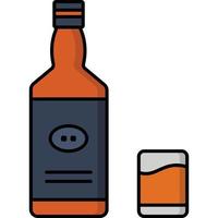 botella de whisky que puede modificar o editar fácilmente vector