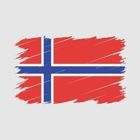 cepillo de bandera de noruega vector