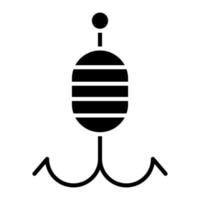 Bait Fishing Glyph Icon vector