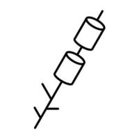 Marshmallow Line Icon vector