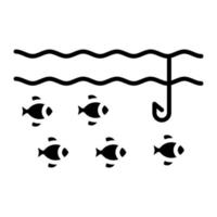 Casting Line Glyph Icon vector