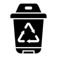 icono de glifo reciclable vector