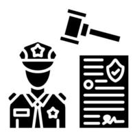 Law Enforcement Glyph Icon vector