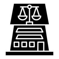 icono de glifo del departamento de justicia vector