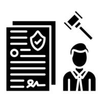 Jurisdiction Glyph Icon vector