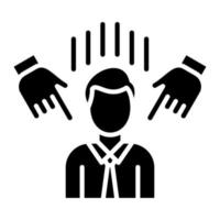 Guilty Glyph Icon vector