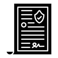 Policy Glyph Icon vector