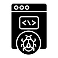 Security Threat Glyph Icon vector