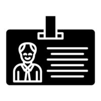 Identity Card Glyph Icon vector