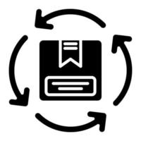 Easy Return Glyph Icon vector