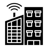 Smart City Glyph Icon vector