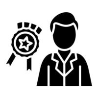 Rewarding Employees Glyph Icon vector