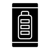 Battery Full Glyph Icon vector