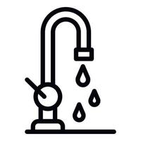 Kitchen faucet icon, outline style vector