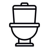 Ceramic toilet icon, outline style vector