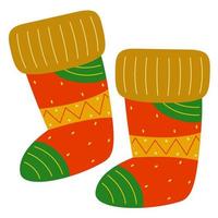 christmas shoes in flat design style vector