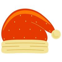 gorra de santa en ilustración vectorial vector