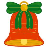 campana de navidad en ilustración vectorial vector