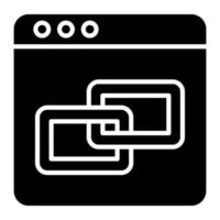 Hyperlink Glyph Icon vector