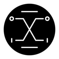 Fuzzy Logic Glyph Icon vector