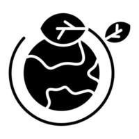Earth Day Glyph Icon vector