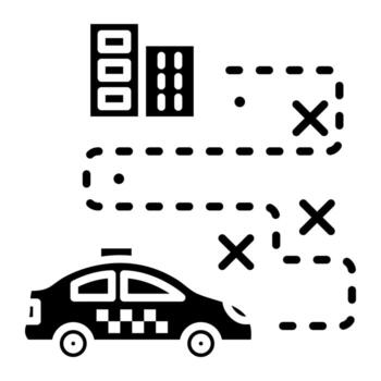 Pathway Glyph Icon vector