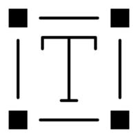 Typography Glyph Icon vector