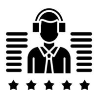 Employee Ratings Glyph Icon vector