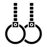 Gym Rings Glyph Icon vector