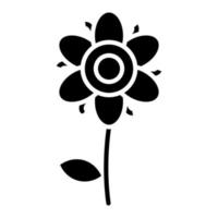 icono de glifo de flores de fresa vector