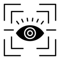 icono de glifo de seguimiento ocular vector