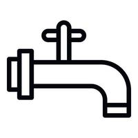 Italian faucet icon, outline style vector