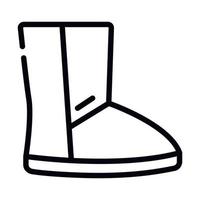 Casual ugg boot icon, outline style vector