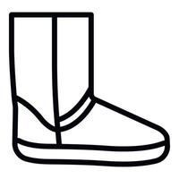 icono de arranque ugg, estilo de contorno vector