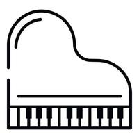 Top view grand piano icon, outline style vector