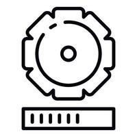 Update gear process icon, outline style vector