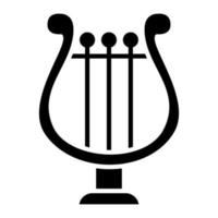 Lyre Glyph Icon vector