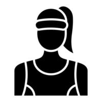 Sporty Lady Glyph Icon vector