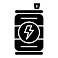 icono de glifo de bebida energética vector