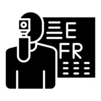 Eye Examination Glyph Icon vector
