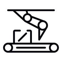 Assembly line icon, outline style vector