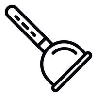 Toilet sucker icon, outline style vector