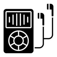 Music Player Glyph Icon vector
