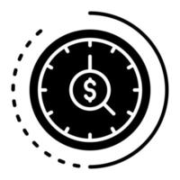 Time is Money Glyph Icon vector