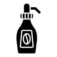 Coffee Syrup Glyph Icon vector